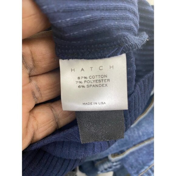 Hatch Womens Rowan Ribbed Mock Neck Navy Maternity Sweater SZ 0 - Picture 6 of 9